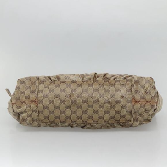 GUCCI GG Crystal Hand Bag Coated Canvas Beige Gold - Picture 9 of 12